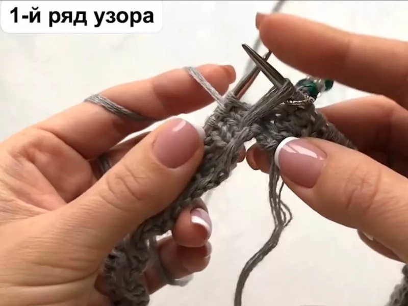 Азиатский колосок спицами - узоры и схемы с описанием вязания азиатского колоска для кардигана