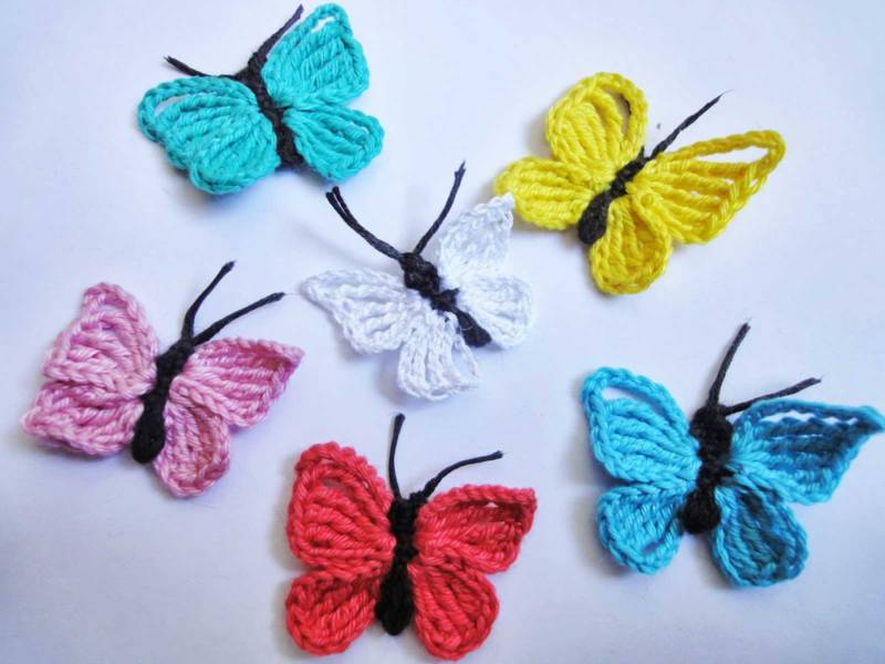 Бабочка крючком - простые мастер-классы для начинающих и схемы с описанием вязания красивой бабочки крючком