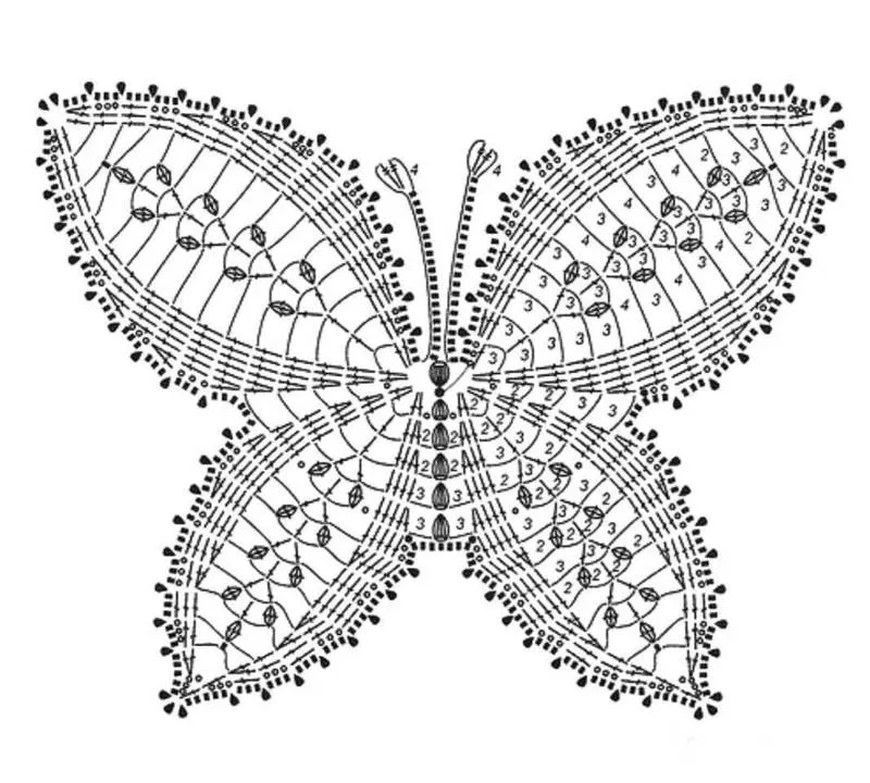 Бабочка крючком - простые мастер-классы для начинающих и схемы с описанием вязания красивой бабочки крючком