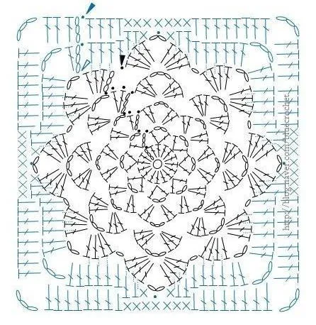 Бабушкин квадрат крючком - пошаговые схемы для начинающих с описанием вязания бабушкиного квадрата крючком