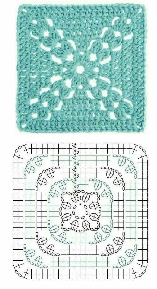 Бабушкин квадрат крючком - пошаговые схемы для начинающих с описанием вязания бабушкиного квадрата крючком