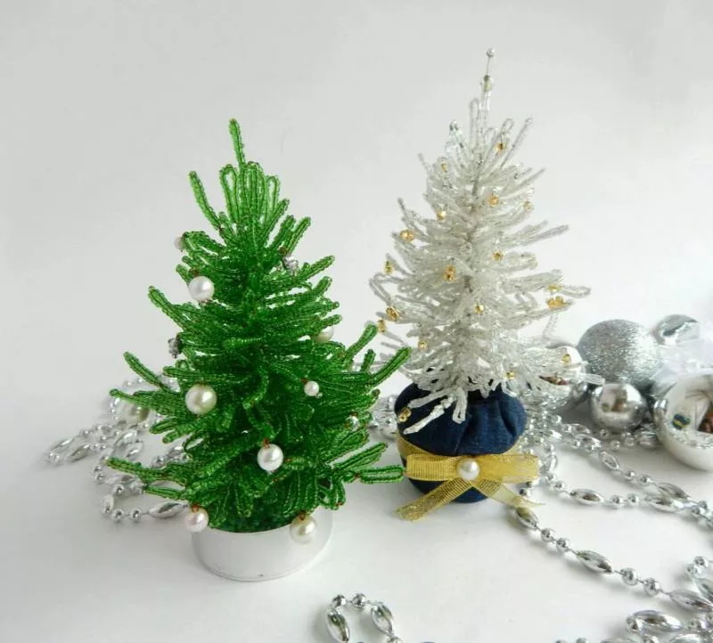 Елка из бисера - пошаговые мастер-классы для начинающих и схемы плетения своими руками елки из бисера