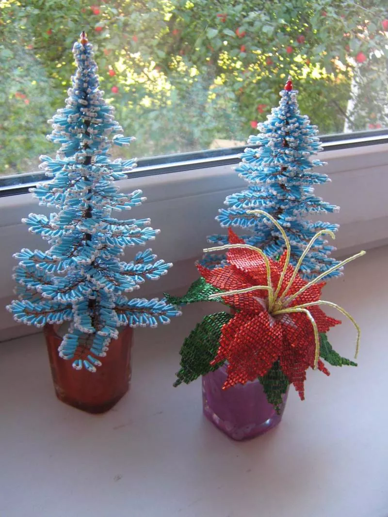 Елка из бисера - пошаговые мастер-классы для начинающих и схемы плетения своими руками елки из бисера