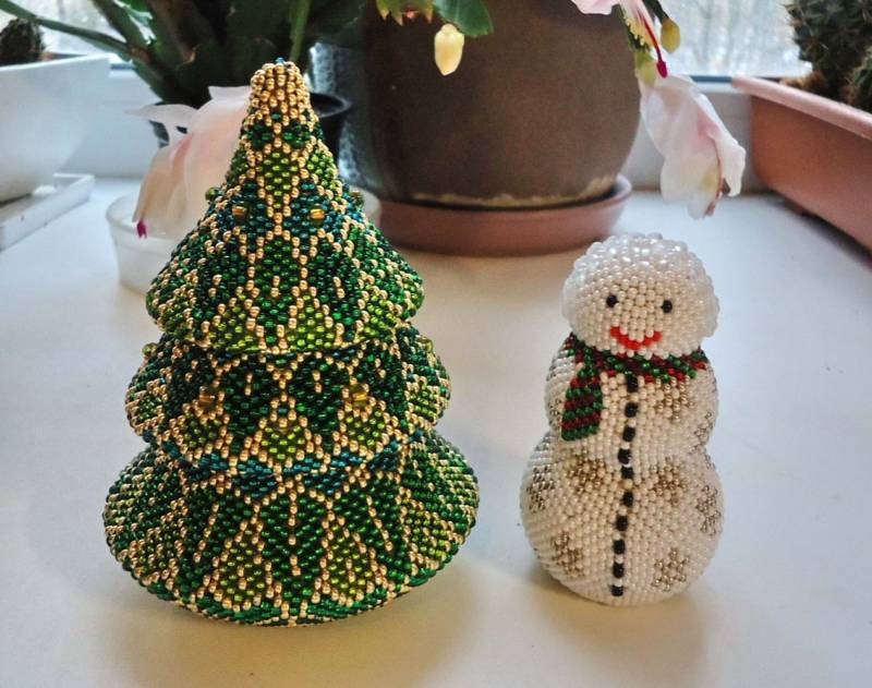 Елка из бисера - пошаговые мастер-классы для начинающих и схемы плетения своими руками елки из бисера