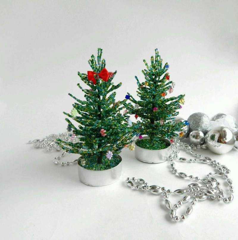 Елка из бисера - пошаговые мастер-классы для начинающих и схемы плетения своими руками елки из бисера