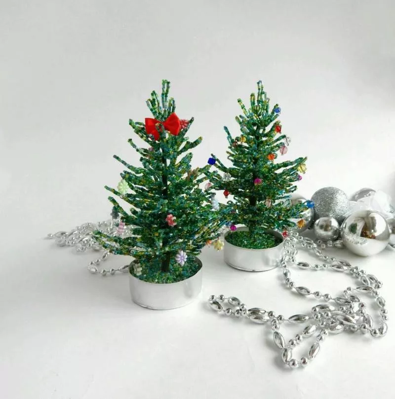 Елка из бисера - пошаговые мастер-классы для начинающих и схемы плетения своими руками елки из бисера