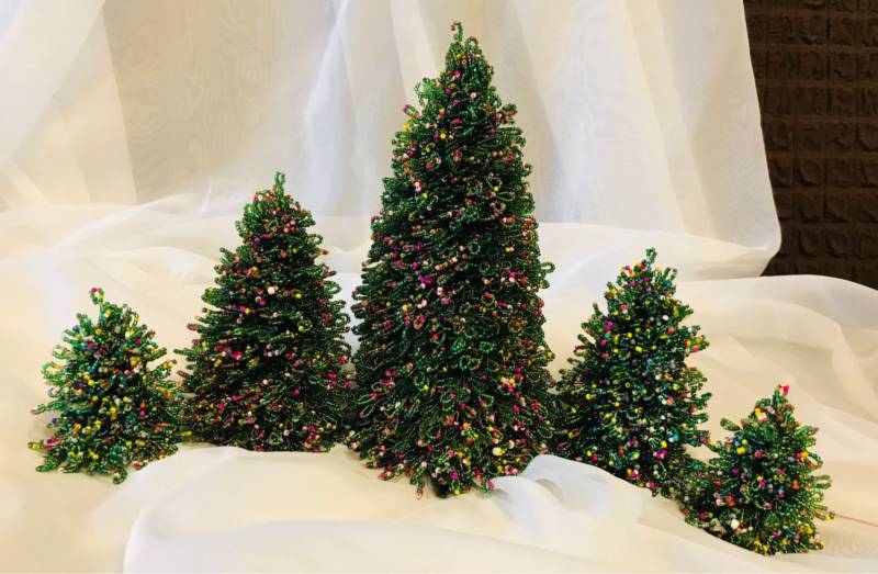 Елка из бисера - пошаговые мастер-классы для начинающих и схемы плетения своими руками елки из бисера