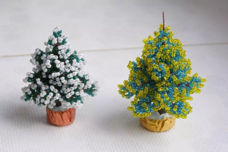 Елка из бисера - пошаговые мастер-классы для начинающих и схемы плетения своими руками елки из бисера