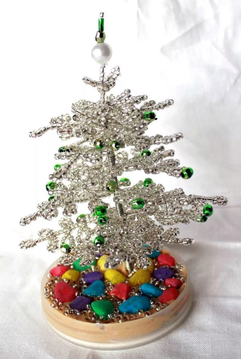 Елка из бисера - пошаговые мастер-классы для начинающих и схемы плетения своими руками елки из бисера