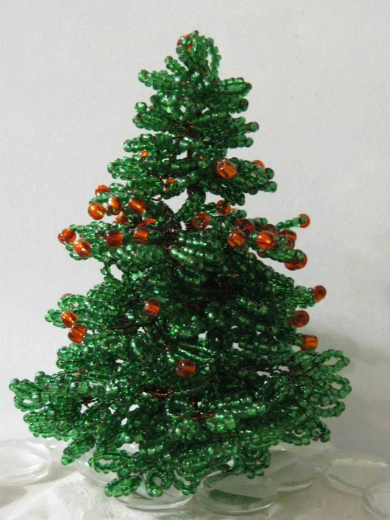 Елка из бисера - пошаговые мастер-классы для начинающих и схемы плетения своими руками елки из бисера