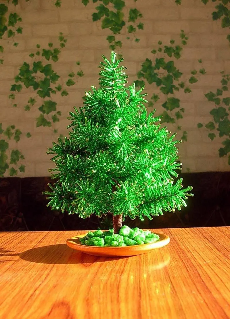 Елка из бисера - пошаговые мастер-классы для начинающих и схемы плетения своими руками елки из бисера