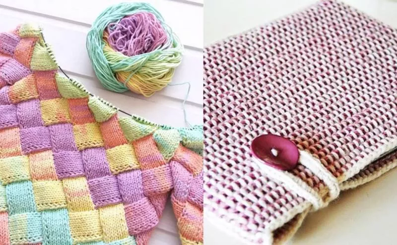 Энтерлак спицами - пошаговые мастер-классы для начинающих и схемы с описанием вязания в технике энтерлак