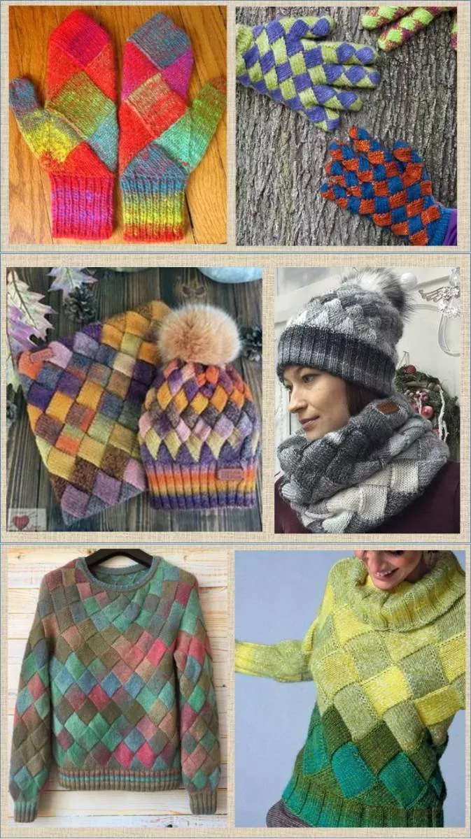 Энтерлак спицами - пошаговые мастер-классы для начинающих и схемы с описанием вязания в технике энтерлак