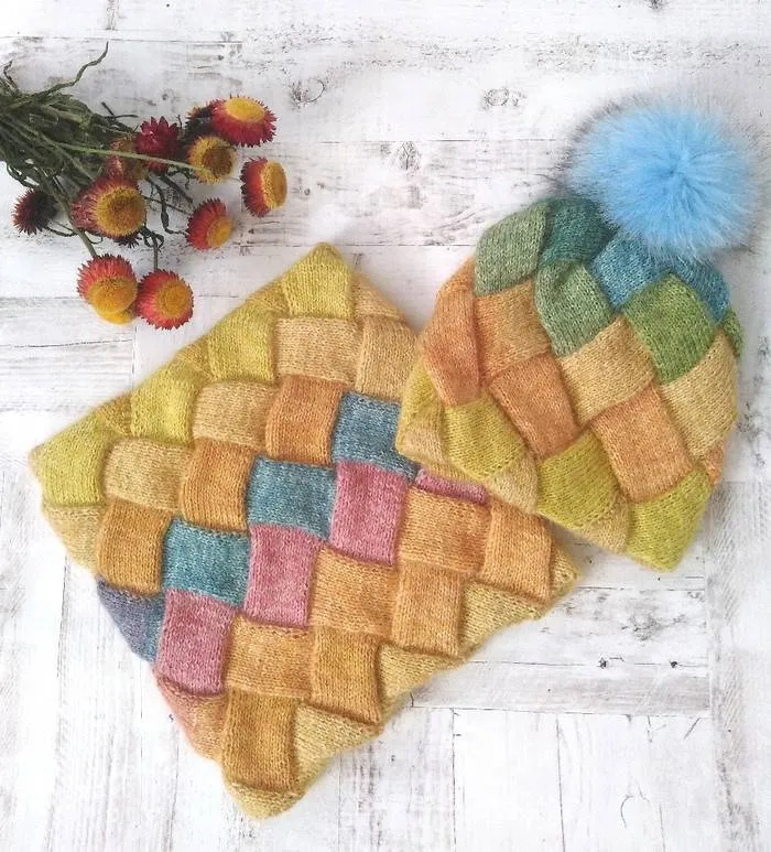 Энтерлак спицами - пошаговые мастер-классы для начинающих и схемы с описанием вязания в технике энтерлак