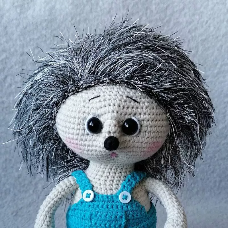 Ежик крючком - схемы для начинающих с описанием вязания ежика амигуруми, из плюшевой пряжи