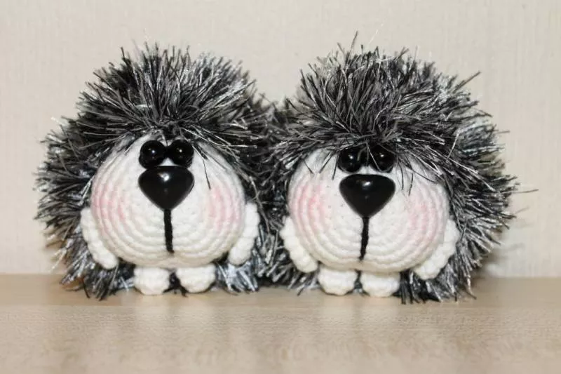 Ежик крючком - схемы для начинающих с описанием вязания ежика амигуруми, из плюшевой пряжи