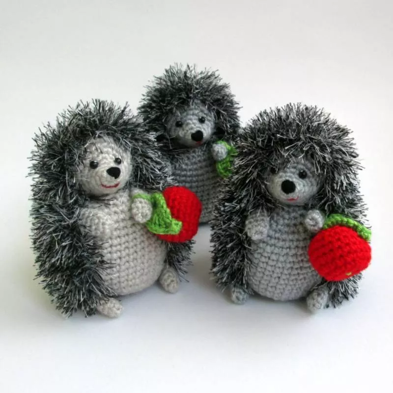 Ежик крючком - схемы для начинающих с описанием вязания ежика амигуруми, из плюшевой пряжи