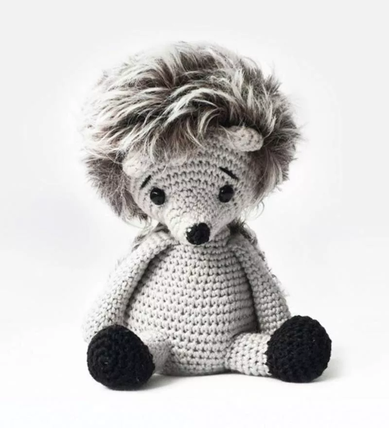 Ежик крючком - схемы для начинающих с описанием вязания ежика амигуруми, из плюшевой пряжи