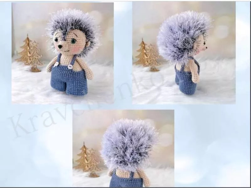 Ежик крючком - схемы для начинающих с описанием вязания ежика амигуруми, из плюшевой пряжи