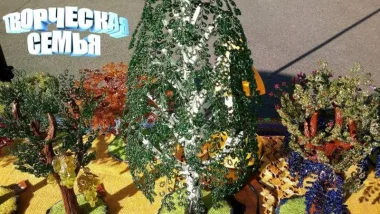 Береза из бисера своими руками