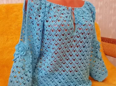 Ажурные кофточки спицами и крючком