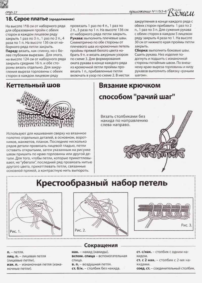 Итальянский набор петель спицами - способ вязания 1х1, 2х2, по кругу для эластичной и полой итальянской резинки спицами