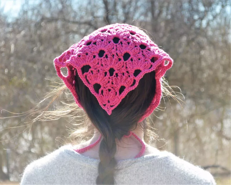 Косынка крючком - простые схемы для начинающих с описанием вязания красивой ажурной женской косынки