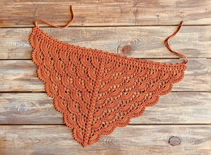 Косынка крючком - простые схемы для начинающих с описанием вязания красивой ажурной женской косынки