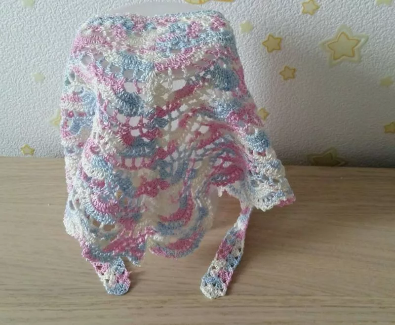 Косынка крючком - простые схемы для начинающих с описанием вязания красивой ажурной женской косынки