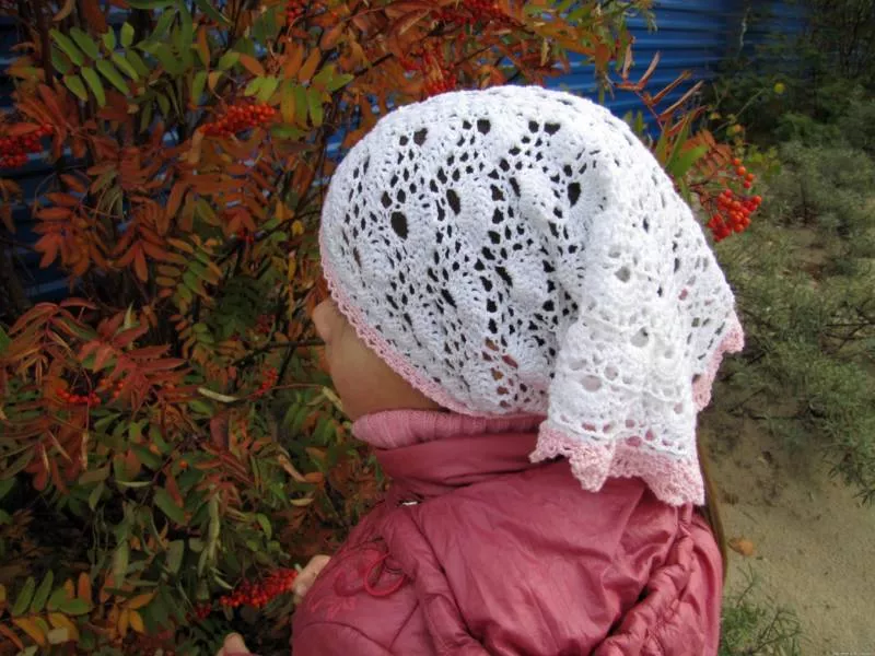 Косынка крючком - простые схемы для начинающих с описанием вязания красивой ажурной женской косынки