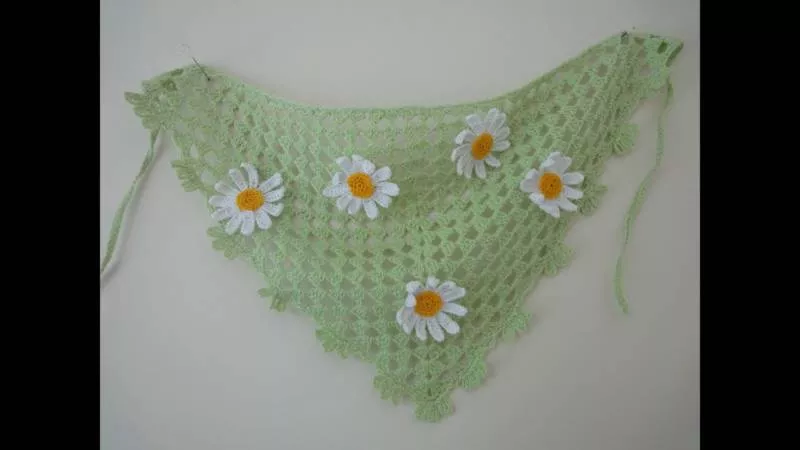 Косынка крючком - простые схемы для начинающих с описанием вязания красивой ажурной женской косынки