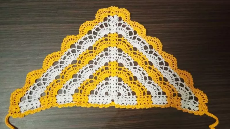 Косынка крючком - простые схемы для начинающих с описанием вязания красивой ажурной женской косынки