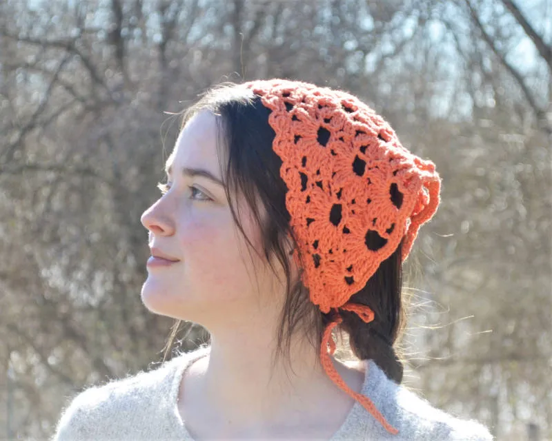 Косынка крючком - простые схемы для начинающих с описанием вязания красивой ажурной женской косынки
