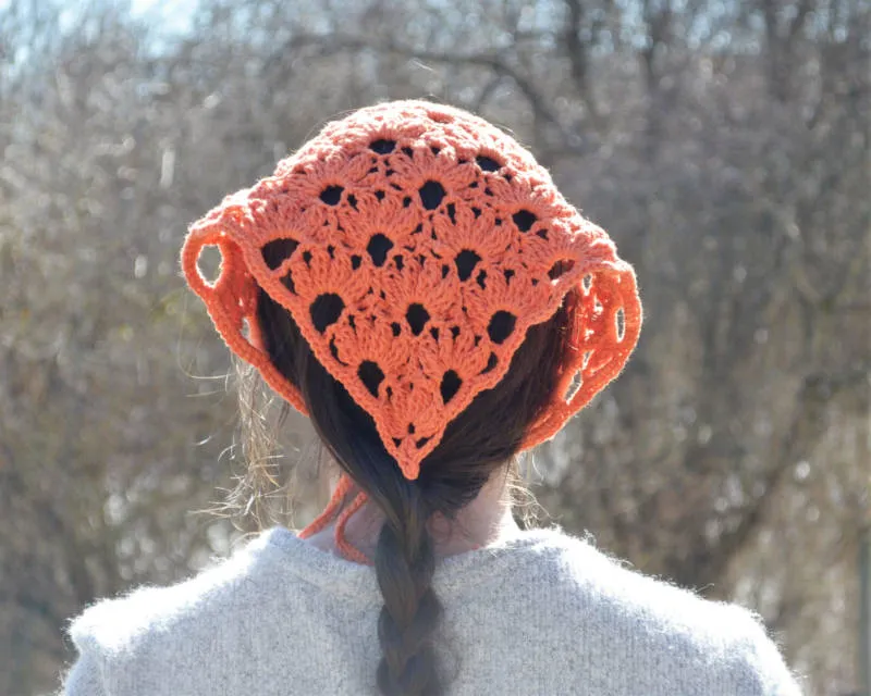 Косынка крючком - простые схемы для начинающих с описанием вязания красивой ажурной женской косынки