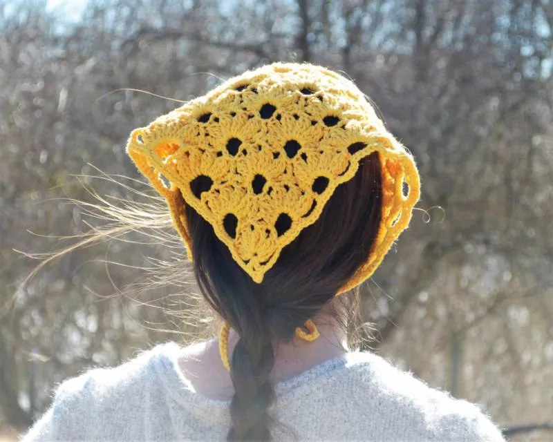 Косынка крючком - простые схемы для начинающих с описанием вязания красивой ажурной женской косынки