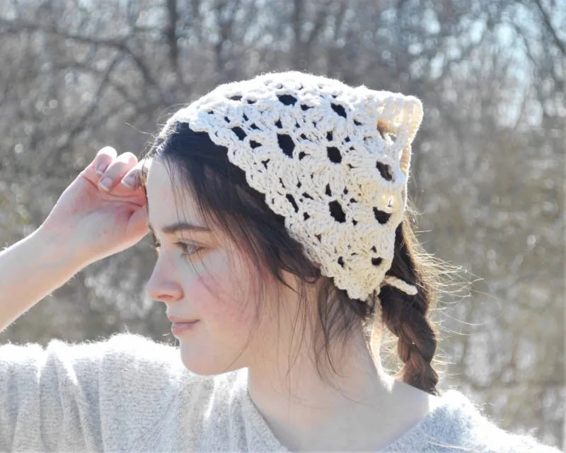 Косынка крючком - простые схемы для начинающих с описанием вязания красивой ажурной женской косынки