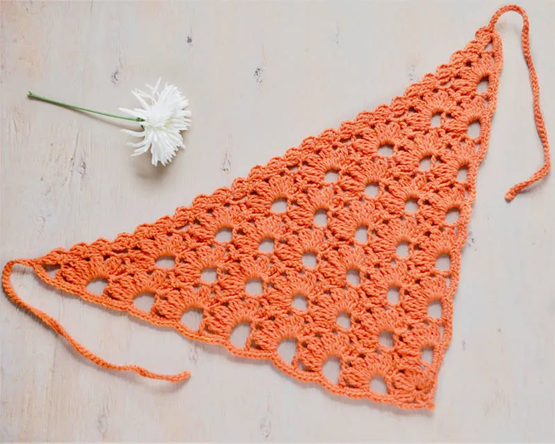 Косынка крючком - простые схемы для начинающих с описанием вязания красивой ажурной женской косынки