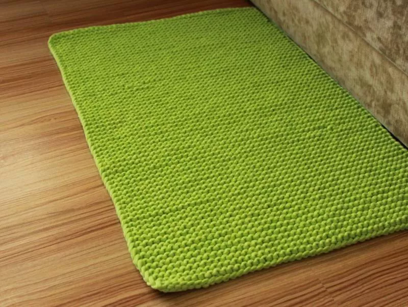 Коврик из трикотажной пряжи крючком - схемы для начинающих для вязания красивого прямоугольного, круглого, овального и квадратного коврика (133 фото)