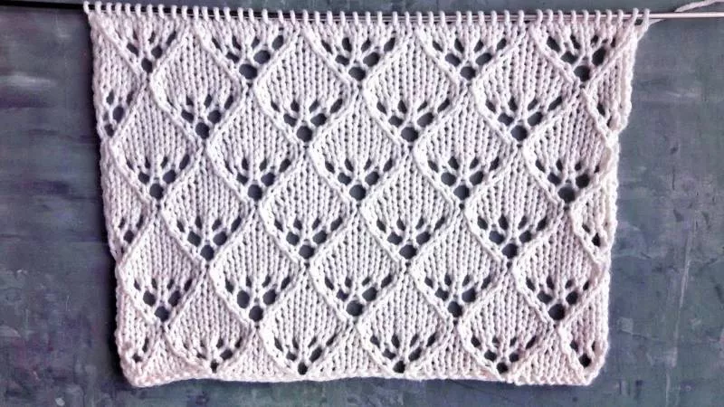 Красивые узоры спицами - простые схемы для начинающих и описание вязания красивых узоров спицами