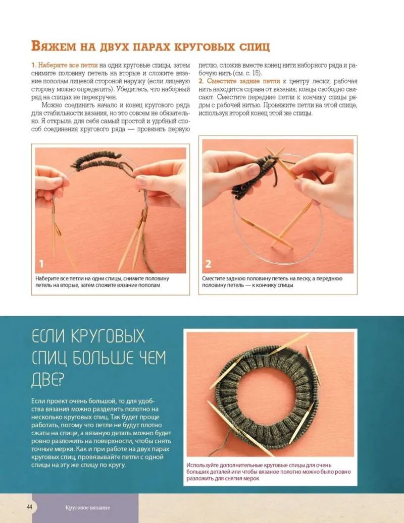 Круговое вязание спицами, иглой, крючком - схемы для начинающих по вязанию и закрытию петель в круговом вязании