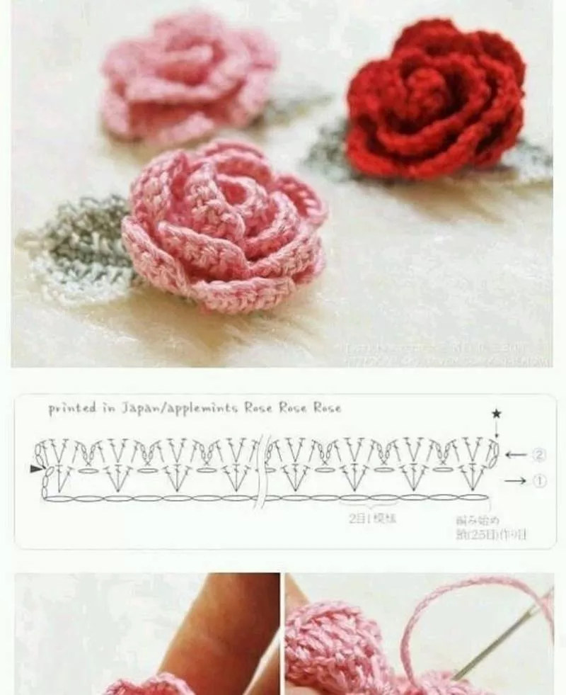 Вязание цветов крючком - пошаговые мастер-классы для начинающих и схемы с описанием вязания цветов крючком