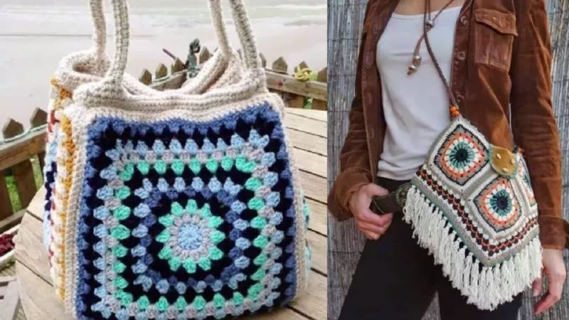 Мотивы крючком - простые схемы для начинающих с описанием вязания красивых квадратных и цветочных мотивов крючком