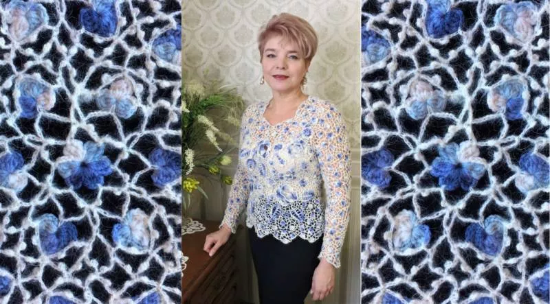 Мотивы крючком - простые схемы для начинающих с описанием вязания красивых квадратных и цветочных мотивов крючком