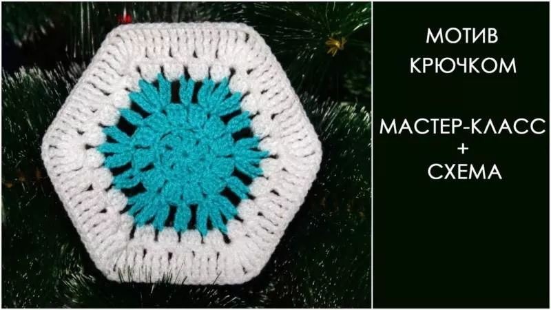 Мотивы крючком - простые схемы для начинающих с описанием вязания красивых квадратных и цветочных мотивов крючком