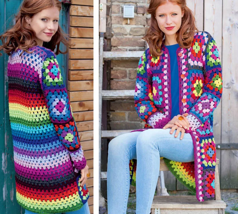 Мотивы крючком - простые схемы для начинающих с описанием вязания красивых квадратных и цветочных мотивов крючком