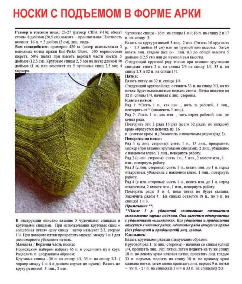 Пятка бумеранг спицами - пошаговые мастер-классы для начинающих и схемы с описанием вязания носков с пяткой бумеранг