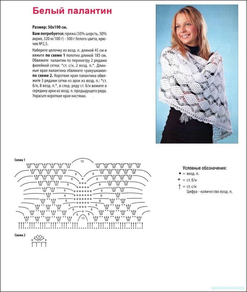 Палантин крючком (121 фото): схемы для начинающих и описание вязания простого, красивого, ажурного палантина
