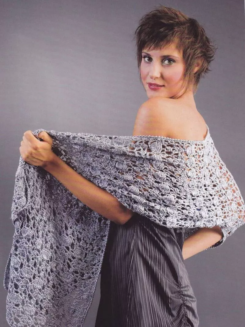 Палантин крючком (121 фото): схемы для начинающих и описание вязания простого, красивого, ажурного палантина