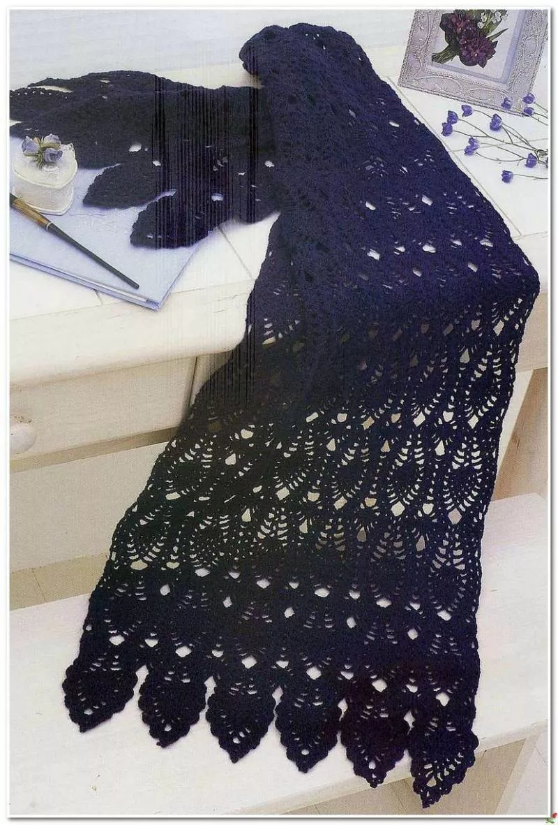 Палантин крючком (121 фото): схемы для начинающих и описание вязания простого, красивого, ажурного палантина