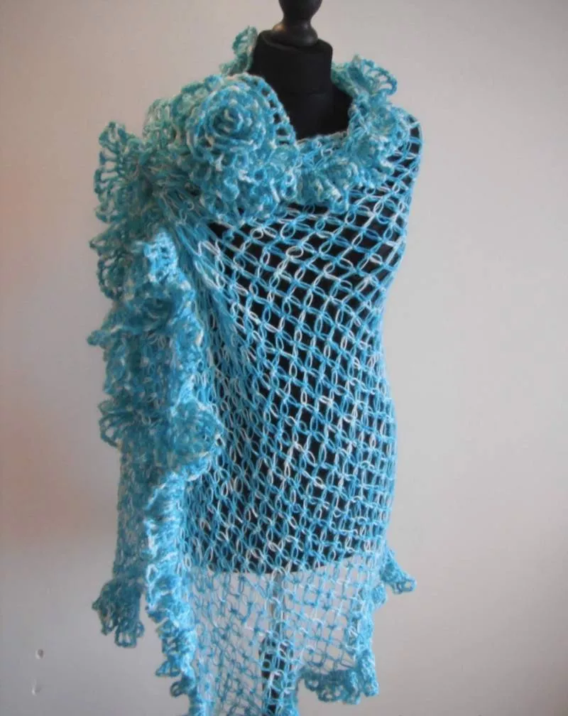 Палантин крючком (121 фото): схемы для начинающих и описание вязания простого, красивого, ажурного палантина